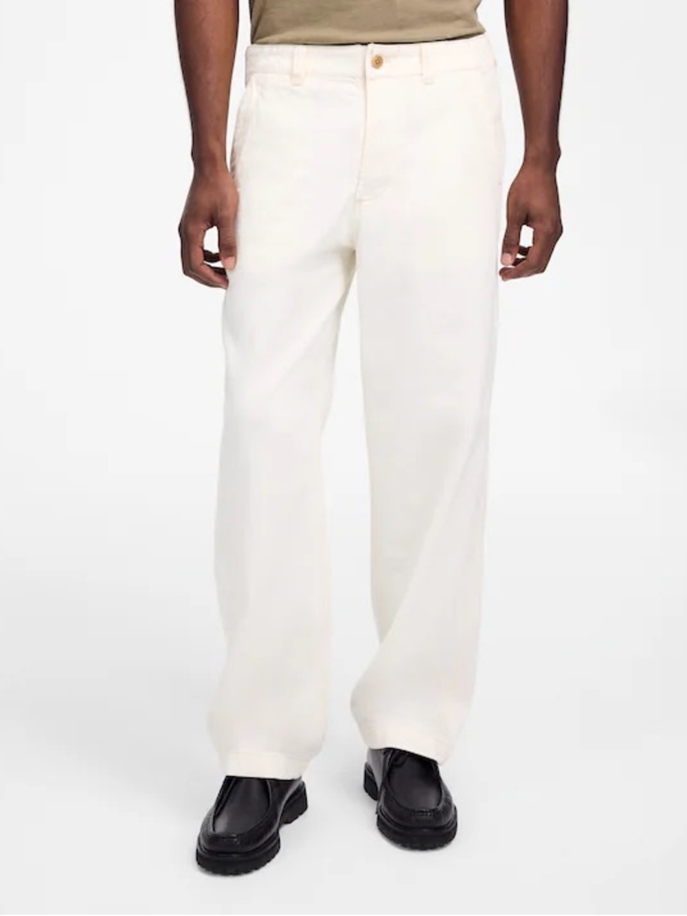 NWT Madewell Mens The Curvy Jules Slim-Straight Jean Ecru Wash